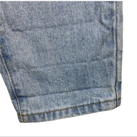 MISSGUIDED Riot Light Wash High Waist Distressed Mom Jeans Graphic Print US 6 - Picture 6 of 12